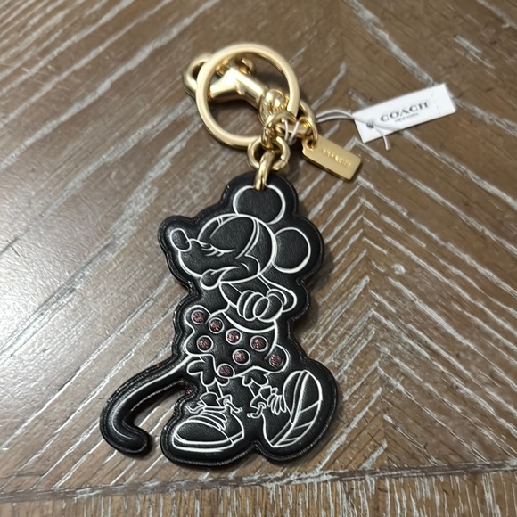 Coach Black and Gold Mickey Keychain - Picture 1 of 2